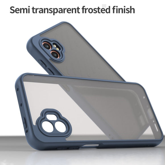 EIDERWOOD Samsung Galaxy Xcover 7 Pro Hybrid Plastik Cover m. Mat Bagside - Gennemsigtig / Blå