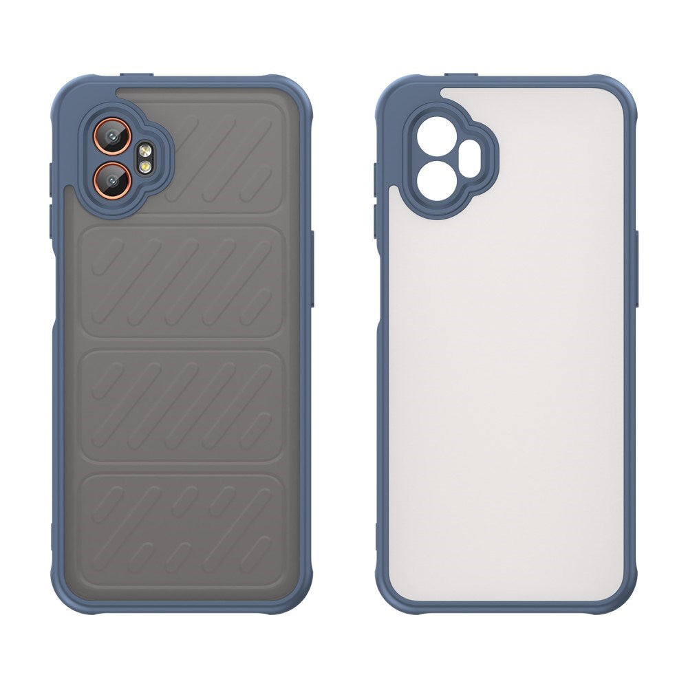 EIDERWOOD Samsung Galaxy Xcover 7 Pro Hybrid Plastik Cover m. Mat Bagside - Gennemsigtig / Blå