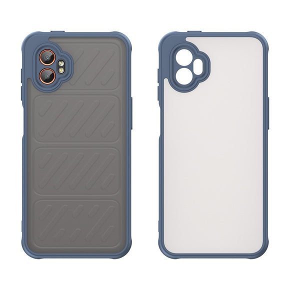 EIDERWOOD Samsung Galaxy Xcover 7 Pro Hybrid Plastik Cover m. Mat Bagside - Gennemsigtig / Blå