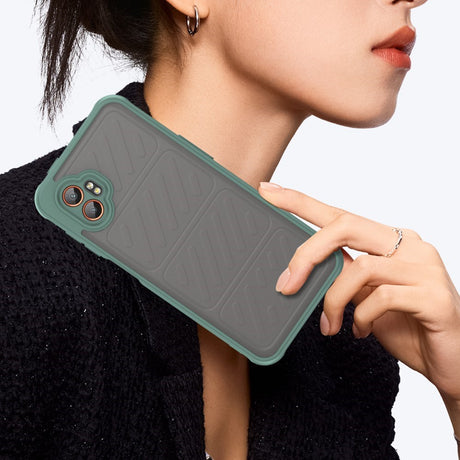 EIDERWOOD Samsung Galaxy Xcover 7 Pro Hybrid Plastik Cover m. Mat Bagside - Gennemsigtig / Grøn