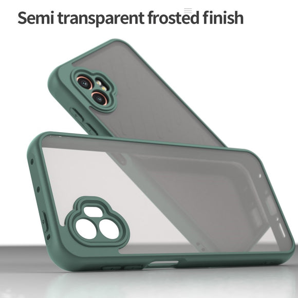 EIDERWOOD Samsung Galaxy Xcover 7 Pro Hybrid Plastik Cover m. Mat Bagside - Gennemsigtig / Grøn