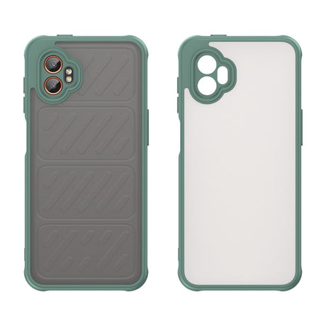 EIDERWOOD Samsung Galaxy Xcover 7 Pro Hybrid Plastik Cover m. Mat Bagside - Gennemsigtig / Grøn