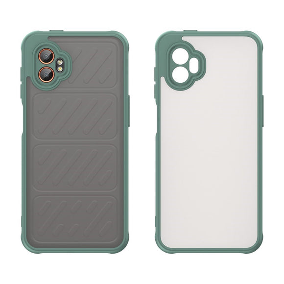 EIDERWOOD Samsung Galaxy Xcover 7 Pro Hybrid Plastik Cover m. Mat Bagside - Gennemsigtig / Grøn