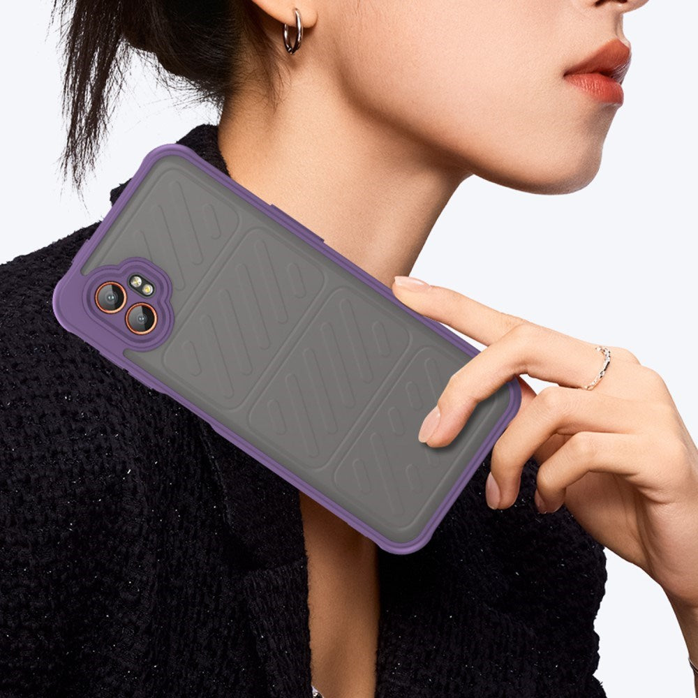 EIDERWOOD Samsung Galaxy Xcover 7 Pro Hybrid Plastik Cover m. Mat Bagside - Gennemsigtig / Lilla