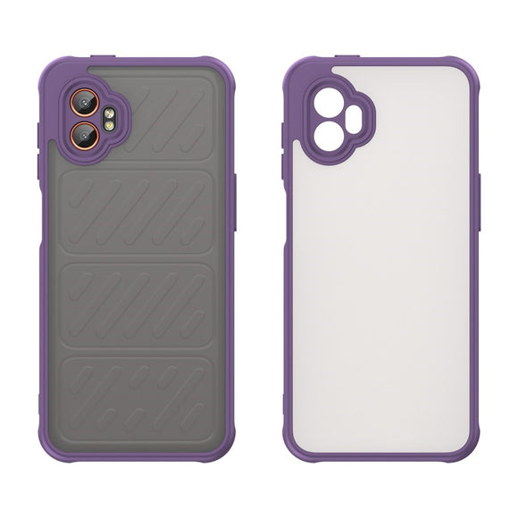 EIDERWOOD Samsung Galaxy Xcover 7 Pro Hybrid Plastik Cover m. Mat Bagside - Gennemsigtig / Lilla