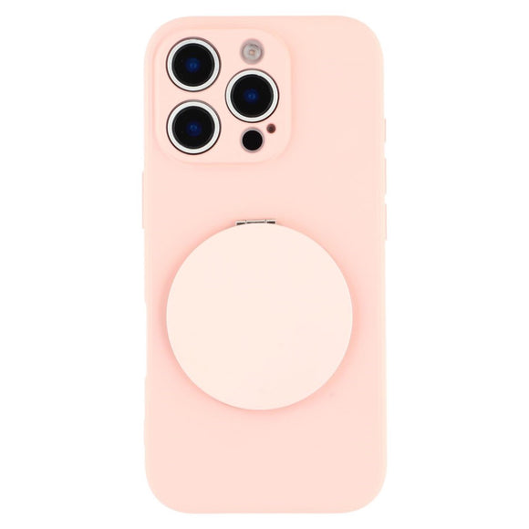 EIDERWOOD iPhone 16 Pro Hybrid Cover inkl. Kickstand m. Spejl - Lyserød