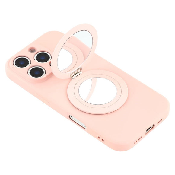 EIDERWOOD iPhone 16 Pro Hybrid Cover inkl. Kickstand m. Spejl - Lyserød