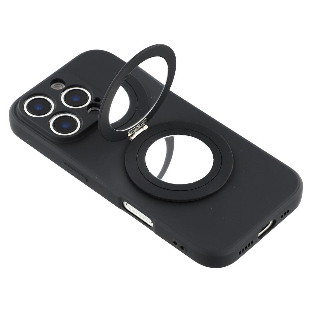 EIDERWOOD iPhone 16 Pro Hybrid Cover inkl. Kickstand m. Spejl - Sort
