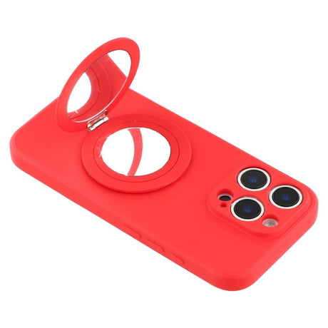 EIDERWOOD iPhone 16 Pro Hybrid Cover inkl. Kickstand m. Spejl - Rød