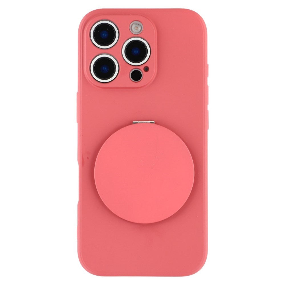 EIDERWOOD iPhone 16 Pro Hybrid Cover inkl. Kickstand m. Spejl - Koralrød