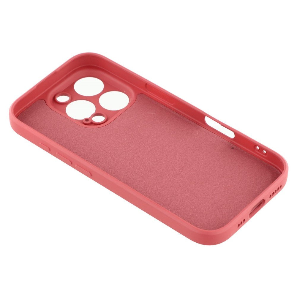 EIDERWOOD iPhone 16 Pro Hybrid Cover inkl. Kickstand m. Spejl - Koralrød