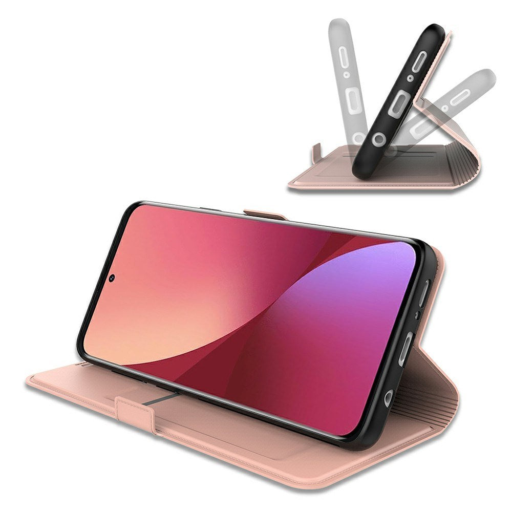 Xiaomi Poco F7 Ultra EIDERWOOD Kunstlæder Flip Cover m. Kortholder & Ståfunktion - Rose Gold