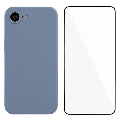 iPhone 17e / 16e Beskyttelsessæt m. Fleksibelt Plastik Cover & Skærmbeskyttelsesglas - Lavendel