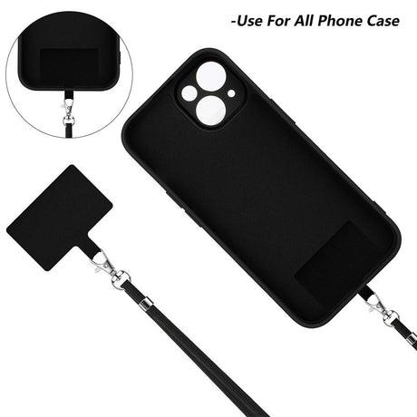 iPhone 17e / 16e Sæt m. Fleksibelt Plastik Cover - Skærmbeskyttelse - Strop - Hvid