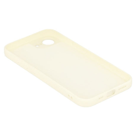 iPhone 17e / 16e Sæt m. Fleksibelt Plastik Cover - Skærmbeskyttelse - Strop - Hvid