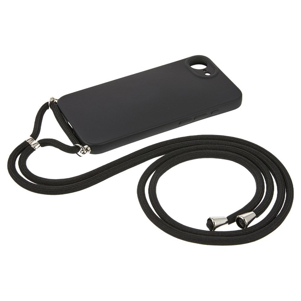 iPhone 17e / 16e EIDERWOOD Foret Fleksibelt Plast Cover m. Strop - Sort