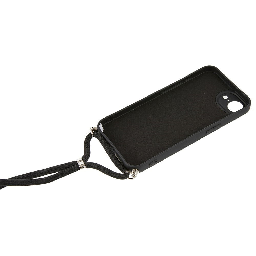 iPhone 17e / 16e EIDERWOOD Foret Fleksibelt Plast Cover m. Strop - Sort