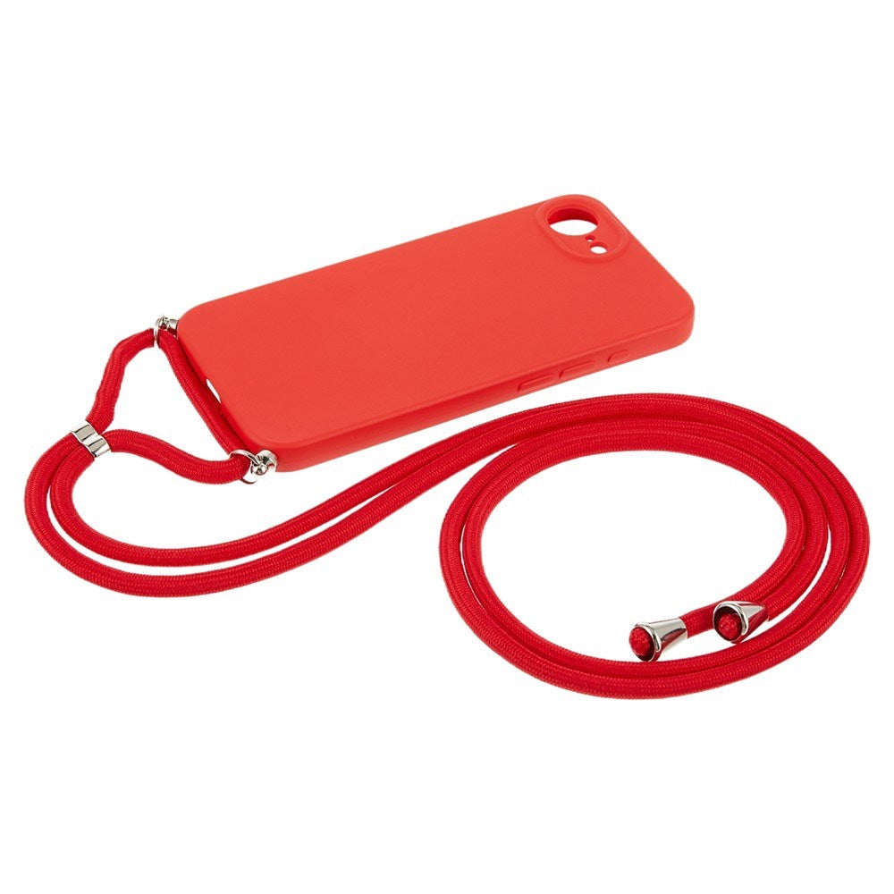 iPhone 17e / 16e EIDERWOOD Foret Fleksibelt Plast Cover m. Strop - Rød