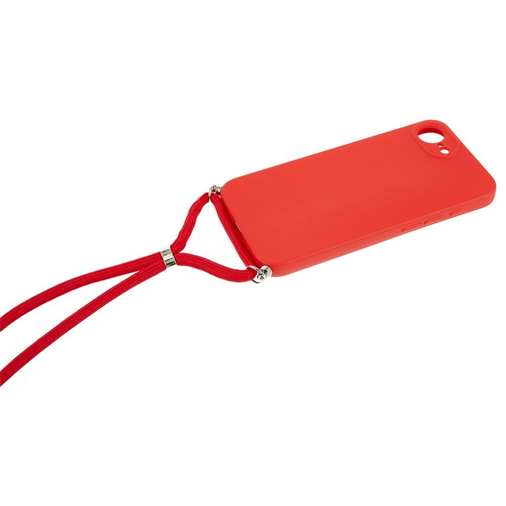 iPhone 17e / 16e EIDERWOOD Foret Fleksibelt Plast Cover m. Strop - Rød