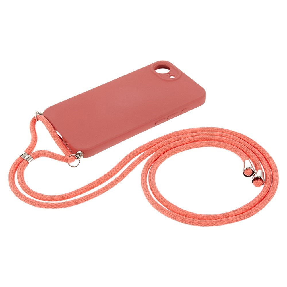 iPhone 17e / 16e EIDERWOOD Foret Fleksibelt Plast Cover m. Strop - Mørkerød