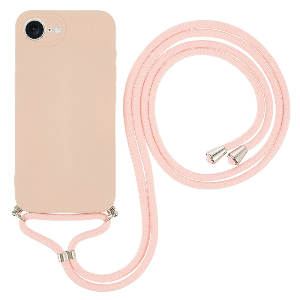 iPhone 17e / 16e EIDERWOOD Foret Fleksibelt Plast Cover m. Strop - Lyserød