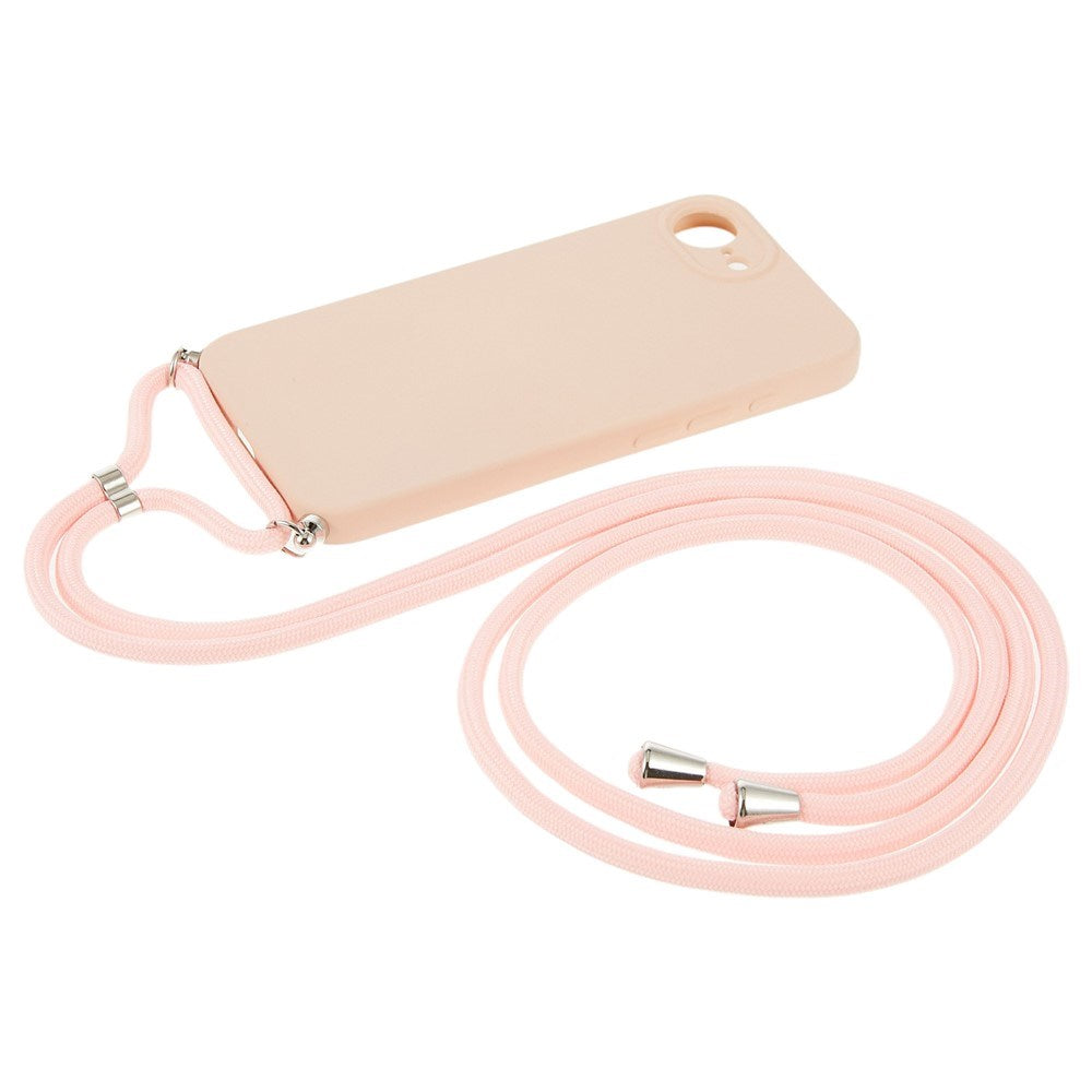 iPhone 17e / 16e EIDERWOOD Foret Fleksibelt Plast Cover m. Strop - Lyserød