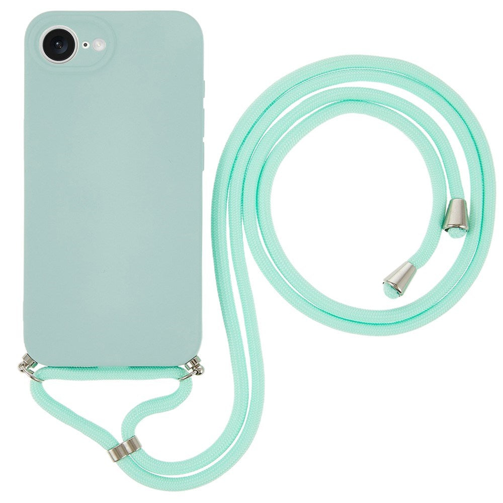 iPhone 17e / 16e EIDERWOOD Foret Fleksibelt Plast Cover m. Strop - Lyseblå