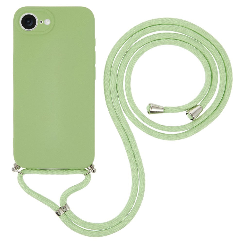 iPhone 17e / 16e EIDERWOOD Foret Fleksibelt Plast Cover m. Strop - Lysegrøn