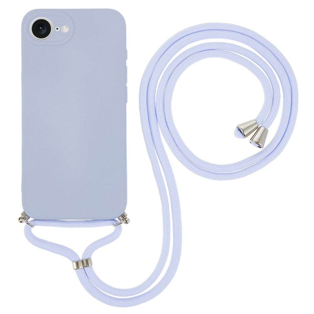 iPhone 17e / 16e EIDERWOOD Foret Fleksibelt Plast Cover m. Strop - Lyslilla
