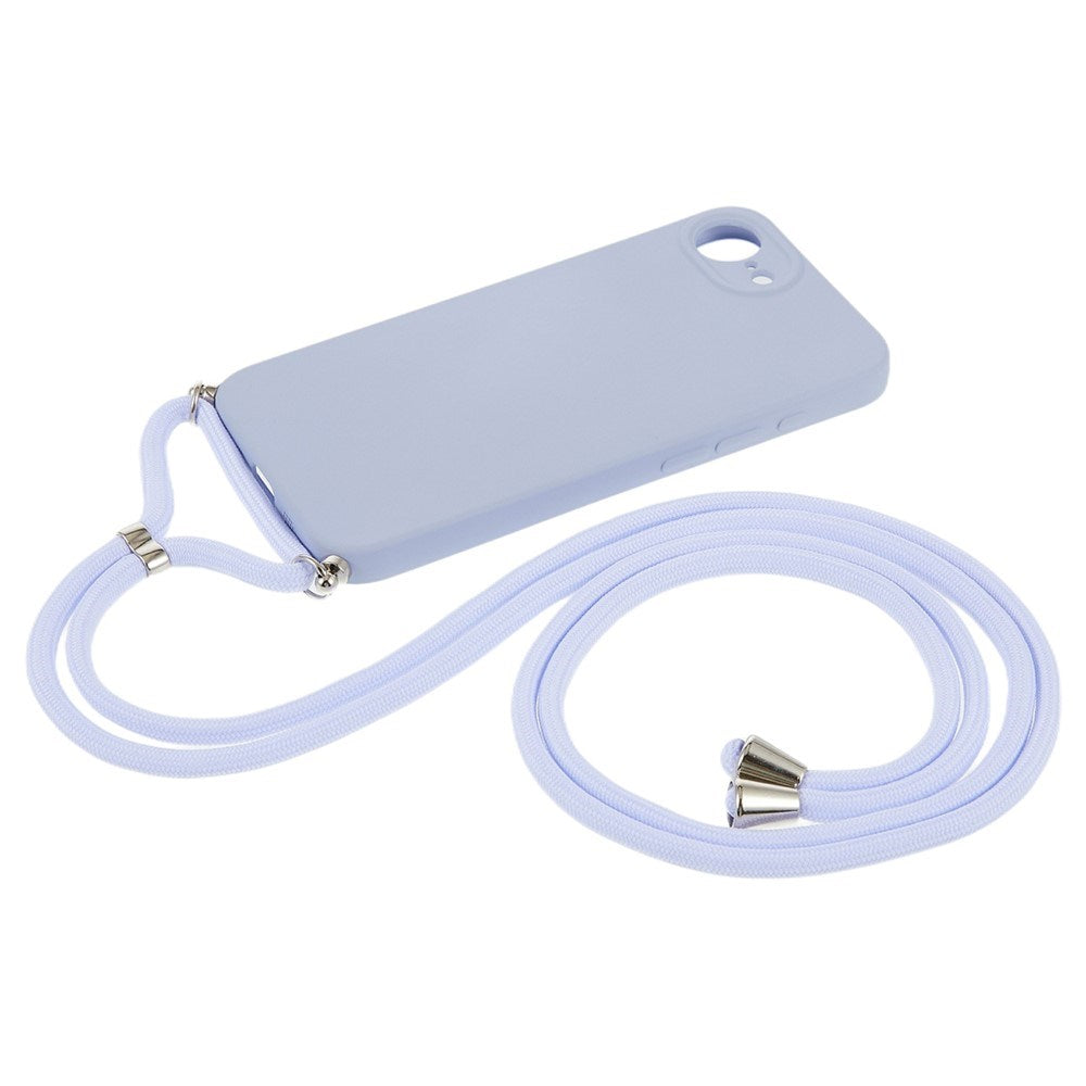 iPhone 17e / 16e EIDERWOOD Foret Fleksibelt Plast Cover m. Strop - Lyslilla