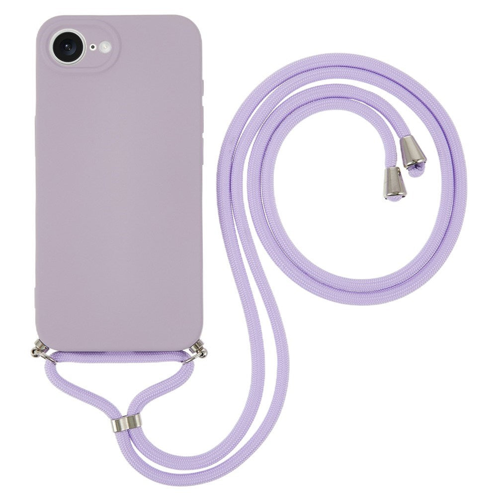 iPhone 17e / 16e EIDERWOOD Foret Fleksibelt Plast Cover m. Strop - Lilla