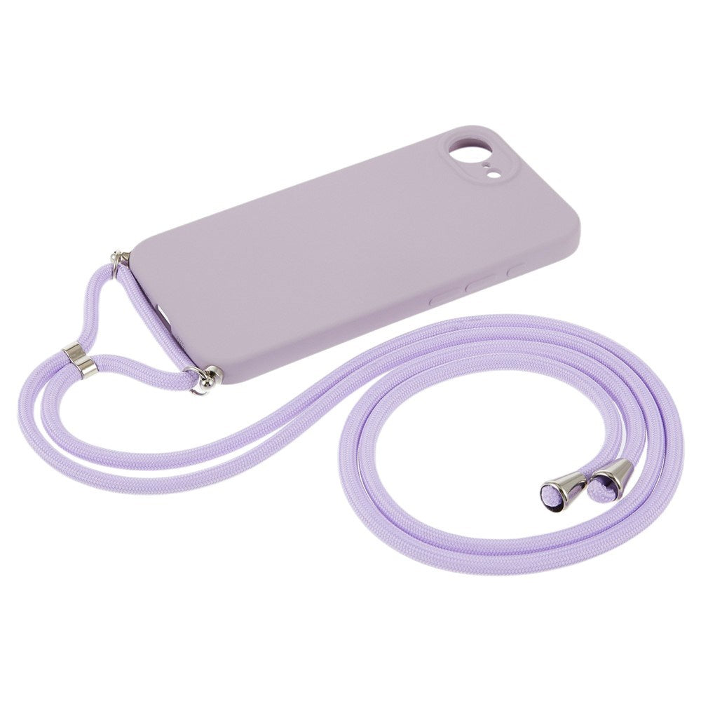 iPhone 17e / 16e EIDERWOOD Foret Fleksibelt Plast Cover m. Strop - Lilla