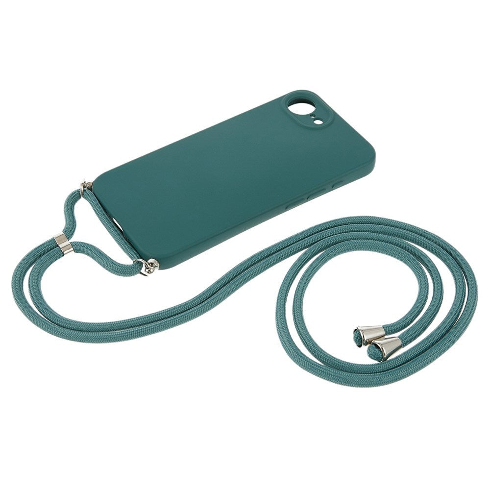 iPhone 17e / 16e EIDERWOOD Foret Fleksibelt Plast Cover m. Strop - Mørkegrøn