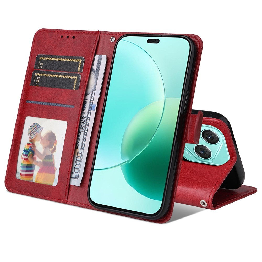EIDERWOOD Honor 400 Lite Kunstlæder Flip Cover m. Strop - Rød