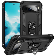 EIDERWOOD Google Pixel 10 / 10 Pro Håndværkercover m. 360 Roterbar Kickstand - Sort