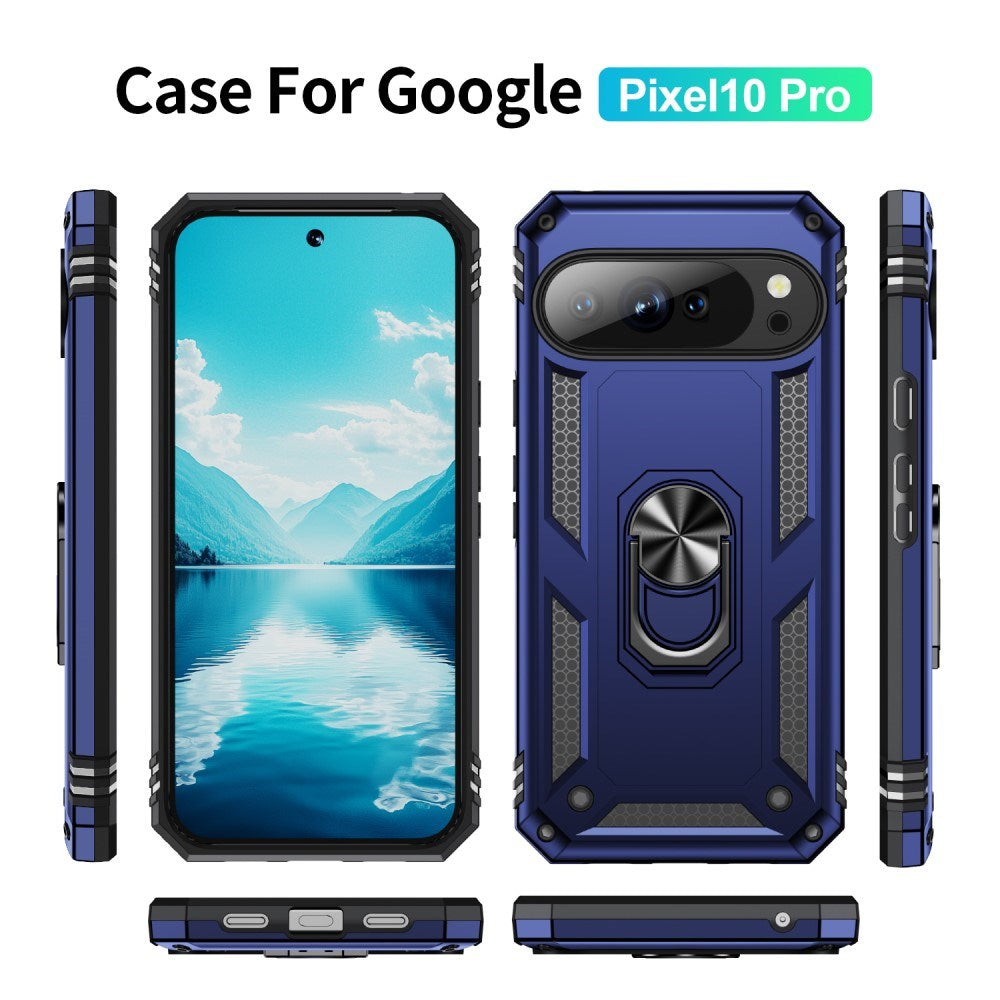 EIDERWOOD Google Pixel 10 / 10 Pro Håndværkercover m. 360 Roterbar Kickstand - Blå