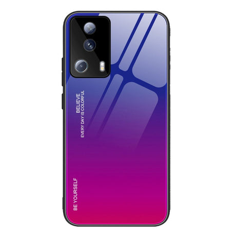 Xiaomi 13 Lite Cover m. Glas Bagside - Hello - Lilla / Pink