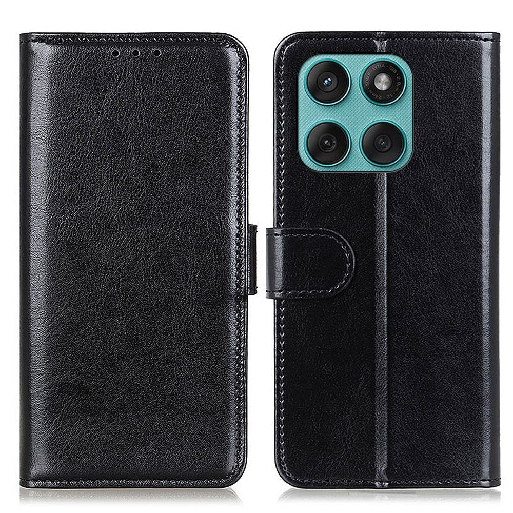EIDERWOOD Motorola Edge 60 Fusion Kunstlæder Flip Cover m. Kortholder & Ståfunktion - Sort