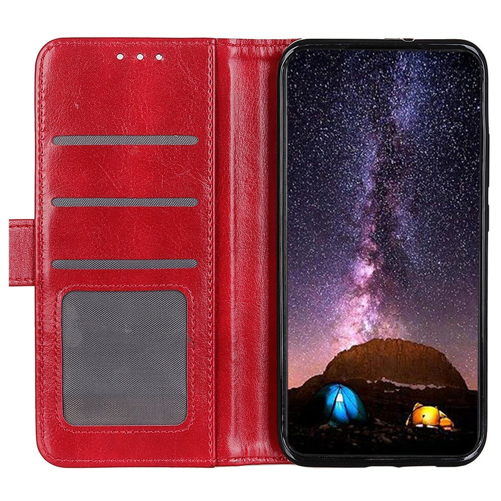 EIDERWOOD Motorola Edge 60 Fusion Kunstlæder Flip Cover m. Kortholder & Ståfunktion - Rød