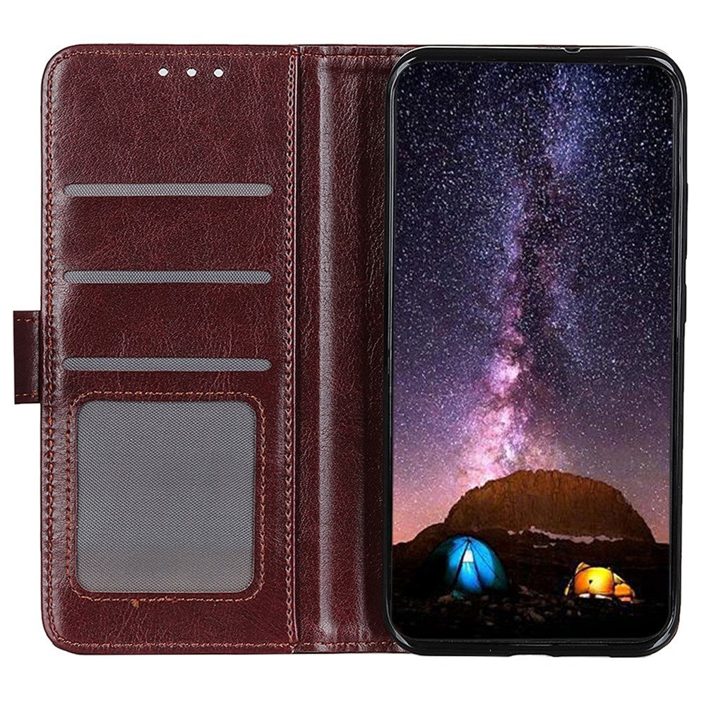 EIDERWOOD Motorola Edge 60 Fusion Kunstlæder Flip Cover m. Kortholder & Ståfunktion - Brun