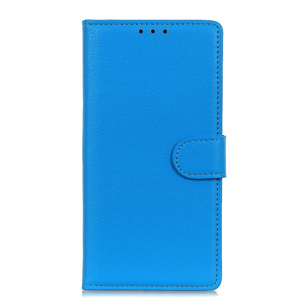 EIDERWOOD Motorola Edge 60 / Edge 60 Fusion Litchi Kunstlæder Cover m. Pung & Ståfunktion - Blå