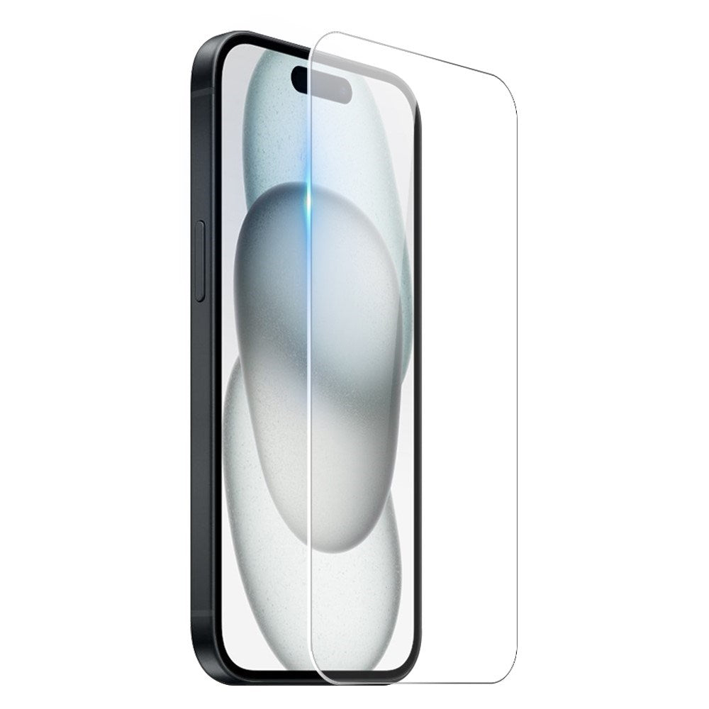 NORTHJO iPhone 15 2-i-1 Beskyttelsessæt m. Stødabsorberende Fleksibelt Plastik Cover & Hærdet Skærmbeskyttelsesglas - Gennemsigtig