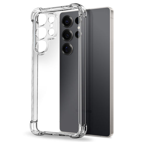 NORTHJO Samsung Galaxy S25 Ultra 2-i-1 Beskyttelsessæt m. Stødabsorberende Fleksibelt Plastik Cover & Hærdet Skærmbeskyttelsesglas - Gennemsigtig