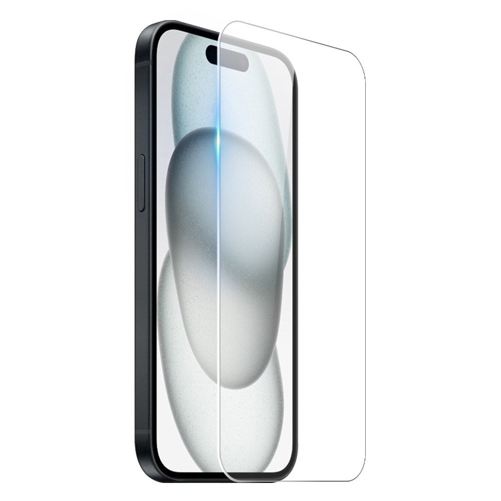 NORTHJO iPhone 15 3-i-1 Beskyttelsessæt m. Stødabsorberende Fleksibelt Plastik Cover & Hærdet Skærmbeskyttelsesglas & Kameralinseglas - Gennemsigtig