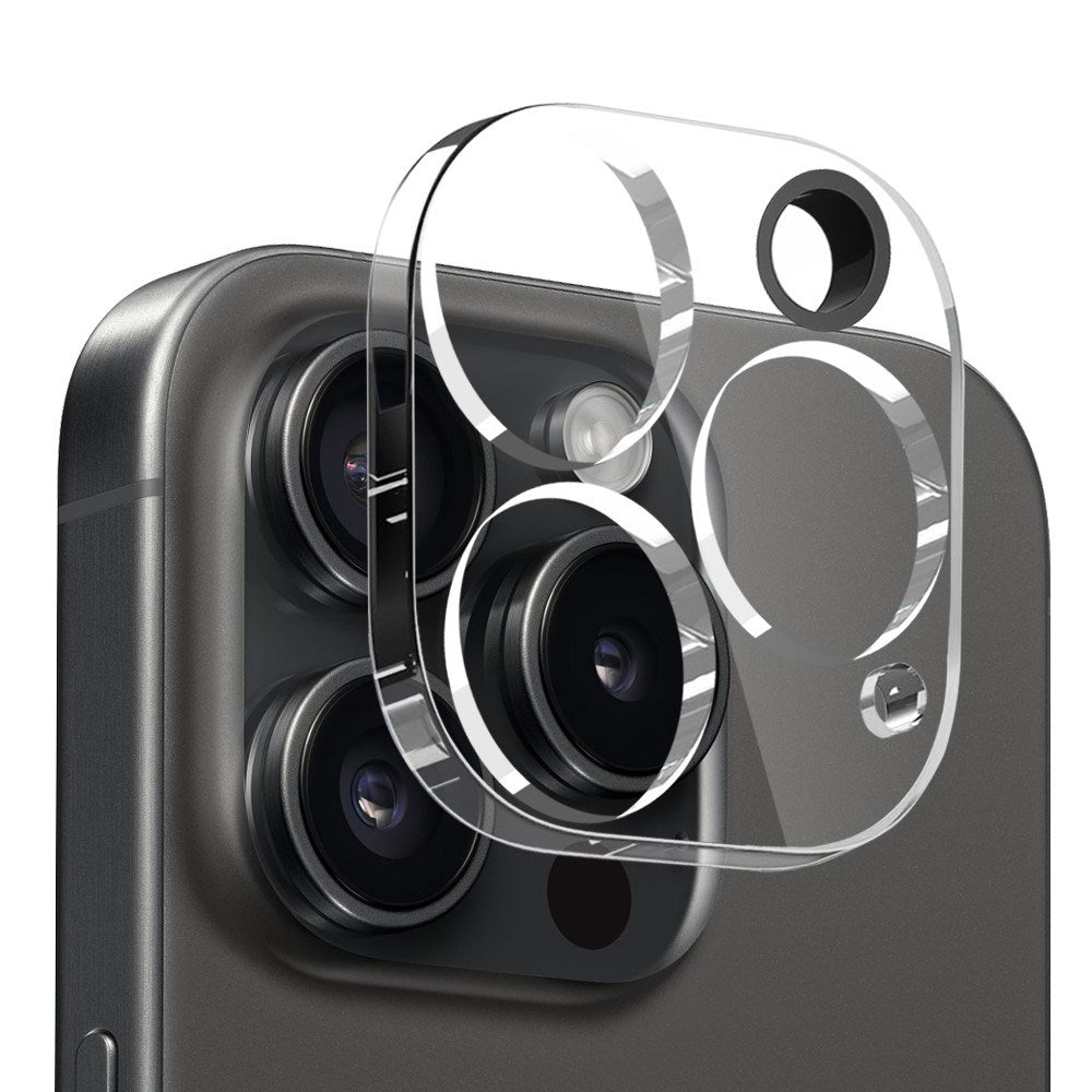NORTHJO iPhone 15 Pro Max 3-i-1 Beskyttelsessæt m. Stødabsorberende Fleksibelt Plastik Cover & Hærdet Skærmbeskyttelsesglas & Kameralinseglas - Gennemsigtig