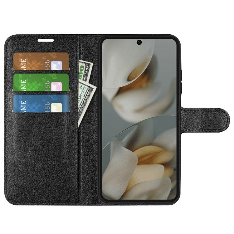 EIDERWOOD Google Pixel 10 Pro XL Kunstlæder Flip Cover m. Kortholder & Ståfunktion - Sort