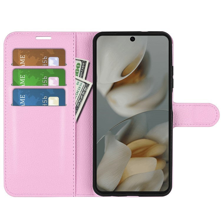 EIDERWOOD Google Pixel 10 Pro XL Kunstlæder Flip Cover m. Kortholder & Ståfunktion - Lyserød