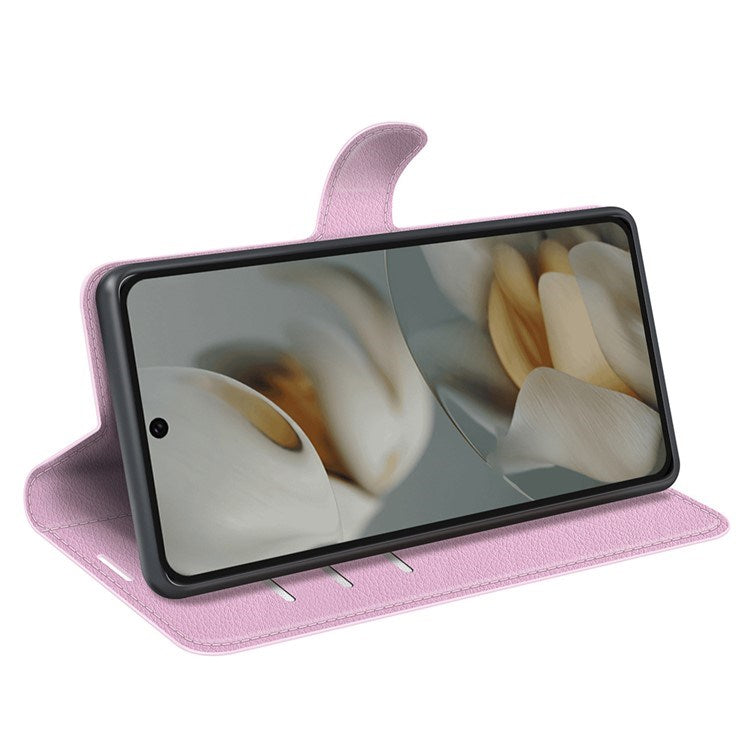 EIDERWOOD Google Pixel 10 Pro XL Kunstlæder Flip Cover m. Kortholder & Ståfunktion - Lyserød