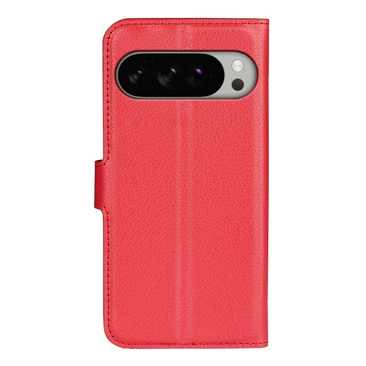 EIDERWOOD Google Pixel 10 Pro XL Kunstlæder Flip Cover m. Kortholder & Ståfunktion - Rød
