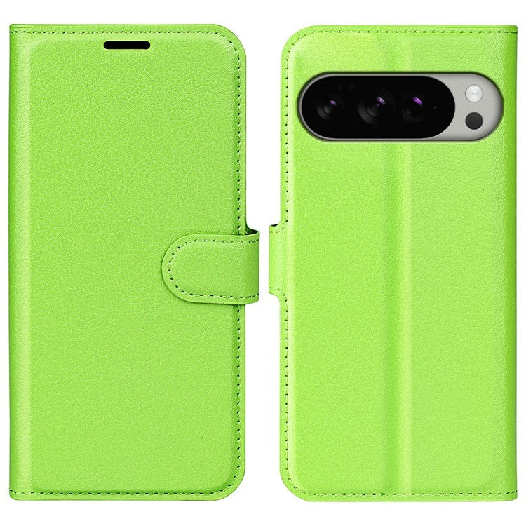 EIDERWOOD Google Pixel 10 Pro XL Kunstlæder Flip Cover m. Kortholder & Ståfunktion - Grøn